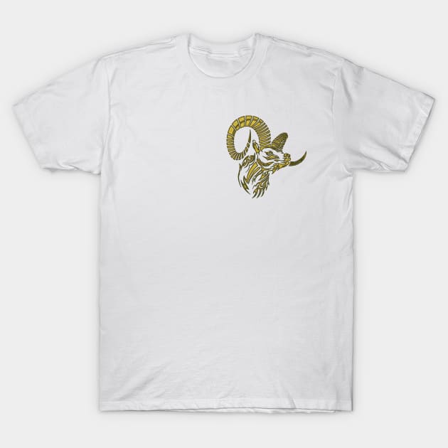 1991-1992, Golden Ram | Metal Ram T-Shirt by Sir Toneth